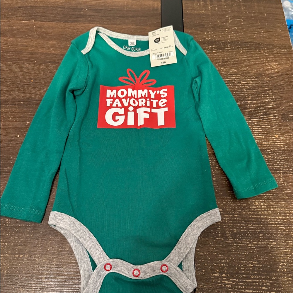 Okie Dokie Green and Red Bodysuit - Mommy's Favorite Gift